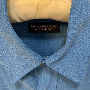 Men's summer short sleeve shirt in medium blue